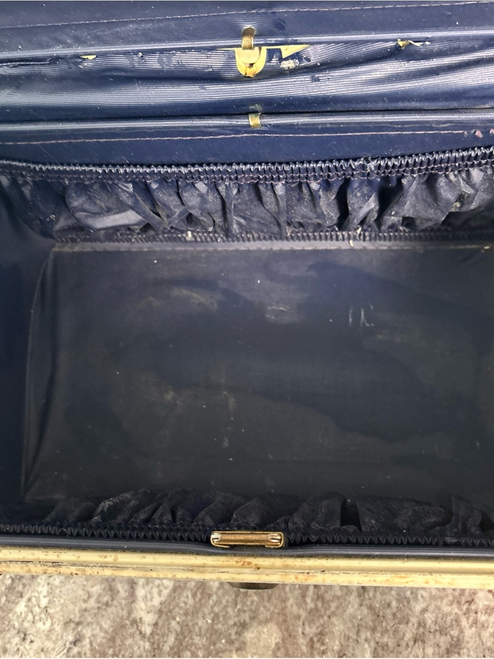 VINTAGE 1950s SAMSONITE Swatter Bros Admiral Blue Makeup Train Cosmetic Case - Picture 11 of 12